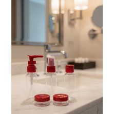 Epilons 5’li Seyahat Boy Kozmetik Şişe Seti 30 ml Çantalı Organizer