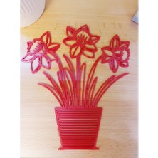 Akaslan Plastik Narcis V Kv Teneke Çiçeklikte Nergis Duvar Veya Masa Dekorasyonu 3D Baskı (Bu Ürün Sadece Plastik Parçadır - Almadan Önce Soru Sorabilirsiniz)