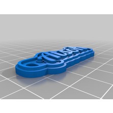 Akaslan Plastik Kişiselleştirilmiş Çok Satırlı Etiket Veya Anahtarlık 3D Baskı (Bu Ürün Sadece Plastik Parçadır - Almadan Önce Soru Sorabilirsiniz)