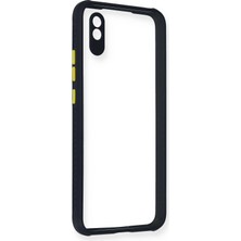 Hnrlishp Newface Xiaomi Redmi 9A Kılıf Miami Şeffaf Silikon - Lacivert