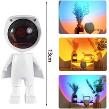 Azrlya 180 Derece Dönebilen Astronot Masa ve Gece Lambası Projektör - Lisinya