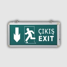 Cata CT-9167 Exit Acil Çıkış Levhası Şarjlı Aşağı Yön Göstergeli