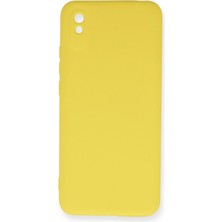 Hnrlishp Newface Xiaomi Redmi 9A Kılıf Nano Içi Kadife Silikon - Sarı