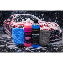 Protek Pink Shampoo+Seramik Kaplama+Yıkama Eldiveni+Mikrofiber Kurulama Bezi