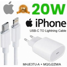 Day Apple iphone iPad 20W Hızlı Şarj Aleti Seti Usb-C MHJE3TU-A + MQGJ2ZM/A (100 cm Kablo Dahil)