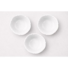 Porland Porselen Queen Beyaz 13 cm 3lü Çorba Kasesi Salata Kasesi (3 Adet)