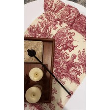 Nurgita Home Fırfırlı Ucu Duck Keten Vintage Ingiliz &fransız Köylüler Runner (40X110CM)