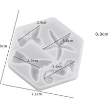 Depposite Epoksi Deniz Tema Figürleri (Deniz Atı, Deniz Kızı Kuyruğu, Deniz Yıldızı) Kolye Kalıbı