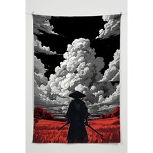 Charmbi Son Samuray Duvar Örtüsü – Büyük Boy Tapestry Duvar Halısı, Oyun Anime Film Oda Dekor