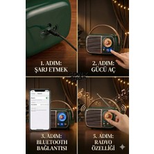 Çetiner Group Sonx Nostaljik Retro Bluetooth  - Fm Radyo, USB ve Bluetooth Kablosuz Hoparlör