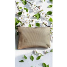 Bitacir Kadın Makyaj Çantası Bilek Askılı Çok Amaçlı Kozmetik Organizer Fermuarlı Suni Deri El Çantası