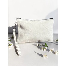 Bitacir Kadın Makyaj Çantası Bilek Askılı Çok Amaçlı Kozmetik Organizer Fermuarlı Suni Deri El Çantası