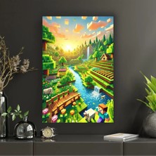 Minecraft | Oyun | Game | Gaming Temalı Dekoratif Cam Tablo