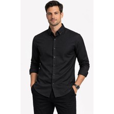 Classics Men Shoow Uzun Kol Slim Fit Erkek Keten Gömlek - 7576