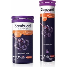Sambucol Kara Mürver Efervesan Tablet 15+3 Tablet C Vitamini ve Çinko Içeren Takviye Edici Gıda