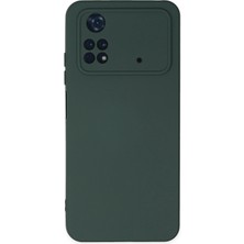 Hnrlishp Newface Xiaomi Poco M4  4g Kılıf Nano Içi Kadife Silikon - Koyu Yeşil