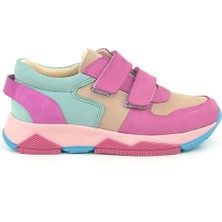 Ortopedikal 3880 Rakerplus Hakiki Deri Fuşya Pembe Mint Çocuk Sneakers Spor Ayakkabı Cırtlı