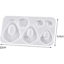 Depposite Epoksi Çoklu Ortası Boş Asimetrik Üçgen Model Delikli Kolye Küpe Kalıbı