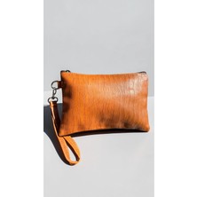 Bitacir Kadın Makyaj Çantası Bilek Askılı Çok Amaçlı Kozmetik Organizer Fermuarlı Suni Deri El Çantası