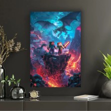 Minecraft | Oyun | Game | Gaming Temalı Dekoratif Cam Tablo