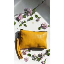 Bitacir Kadın Makyaj Çantası Bilek Askılı Çok Amaçlı Kozmetik Organizer Fermuarlı Suni Deri El Çantası