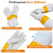Aksaray Arıcılık Arıcı Eldiveni Havalı Terletmez Deri Avuç Içi Nefes Alan Uzun Kollu Arıcılık Eldiveni Arı Sokmasına Dayanıklı