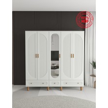 T&B Soho 5 Kapaklı Çekmeceli Gardırop - Tamamı Mdf