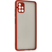 Hnrlishp Newface  Galaxy A51 Kılıf Montreal Silikon Kapak - Kırmızı