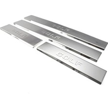 DRY Oto Aksesuar Golf 6 Kapı Eşiği 2010 2013 Krom 4 Parça Paslanmaz Çelik