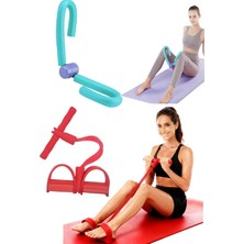 Gus Company Kırmızı Body Trimmer ve Mavi Kelebek Egzersiz Seti (Pedal Puller ve Pelvik Yayı)