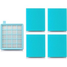 Hepa Filtre Seti + 4 Adet Sünger Philips Fc 9323-07 Power Pro ile Uyumlu