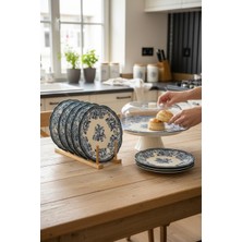 Onedekor 8 Parça Porselen Velour Navy Pasta Seti
