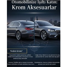 DRY Oto Aksesuar Megane 4 Uyumlu Ön Panjur Krom Makyajlı Kasa 5 Parça 2021 +