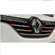 DRY Oto Aksesuar Megane 4 Krom Ön Panjur 2016 - 2019 Paslanmaz Çelik 5 Parça