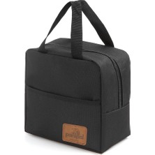 Thermal Kaplamalı Beslenme Çantası 5.8 lt Siyah Aksesuar Sıcak/Soğuk Seyahat Kamp Piknik İçin