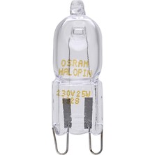 Osram , Fırın Lambası, 230 V, 25 W, G9 Halojen, Kalem Kalıbı, Fırın ve Mikrodalga Için, Yüksek Sıcaklıklar Için Uygundur