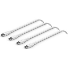Boost Charge Örgülü Usb-C, Hızlı Şarj Cihazı, Usb-C Şarj Kablosu, iPhone 16, 15, Samsung Galaxy S24, S23, Pixel, Ipad, Macbook, Nintendo ve Daha Fazlası Için, 1 Metre, 2'li Paket, Beyaz