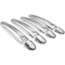 DRY Oto Aksesuar Megane Kapı Kolu 2010 - 2016 Sensörsüz Krom Paslanmaz Çelik 4 Kap