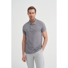 Cazador 46130 Polo Pıke Tshırt Erkek Polo Yaka Açık Gri Tişört