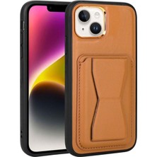 Apple iPhone 14 Uyumlu Kılıf Kartlıklı Standlı Pu Deri Zore Memo Kapak