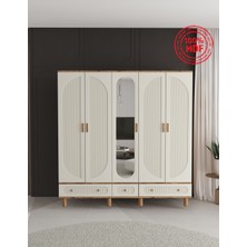T&B Soho 5 Kapaklı Çekmeceli Gardırop - Tamamı Mdf