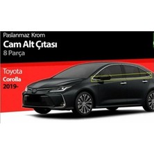 DRY Oto Aksesuar Yeni Corolla 2020 Krom Cam Çıtası 8 Parça 2019 ve Üzeri