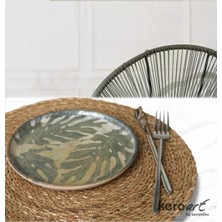 Keramika Nordıc Pasta Tabağı 22 cm Desenli 6 Adet Msh