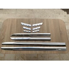 DRY Oto Aksesuar Clio 5 Set 2019 Yan Kapı Çıtası + Alt Ön Panjur 10 Parça Paslan