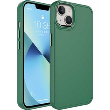 Apple iPhone 14 Uyumlu Kılıf Metal Çerçeve ve Buton Tasarımlı Sert Zore Botox Kapak