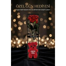 Generic Saraçoğlu Store Kişiye Özel Tasarımlı Gül ve Ayıcık - Anlamlı Hediye Seti