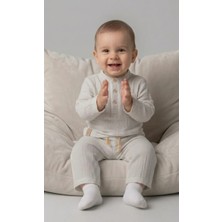 Hakim Yaka Müslin Kumaş 2'li Erkek Bebek Takımı