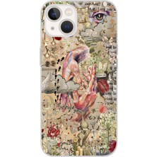 Mobilpad Iphone 15 Uyumlu Baskılı Yumuşak Silikon Şeffaf Telefon Kılıfı