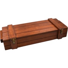 TUN'S WOODS Retro Mühimmat Sandığı Tasarımlı Ahşap Kutu 40X20X9 cm El Yapımı Çok Amaçlı