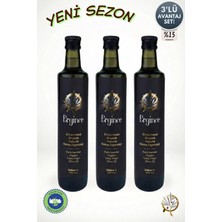 Ergince 3'lü Ergince Organik Sertifikalı Erken Hasat Natürel Sızma Zeytinyağı 500 ml – Soğuk Sıkım 0,18 Asit 